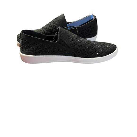 White Mountain Knit Stretch Bling Sneakers - New with Tags! 9 Black - Picture 5 of 12